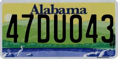 AL license plate 47DU043