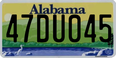 AL license plate 47DU045