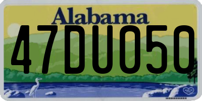 AL license plate 47DU050