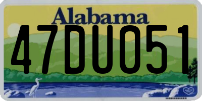 AL license plate 47DU051