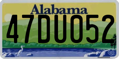 AL license plate 47DU052