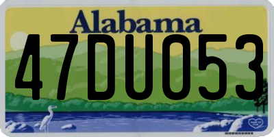 AL license plate 47DU053