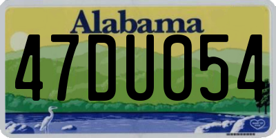 AL license plate 47DU054