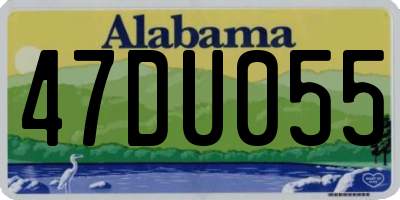 AL license plate 47DU055