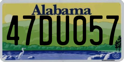 AL license plate 47DU057