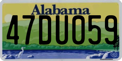 AL license plate 47DU059