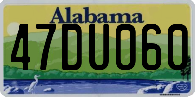 AL license plate 47DU060
