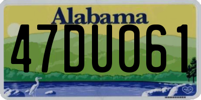 AL license plate 47DU061