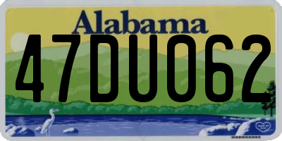 AL license plate 47DU062