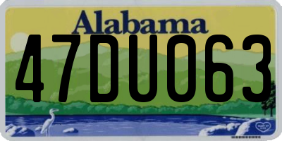 AL license plate 47DU063