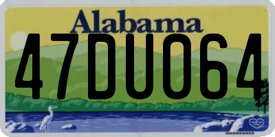 AL license plate 47DU064