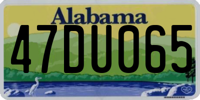 AL license plate 47DU065