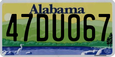 AL license plate 47DU067