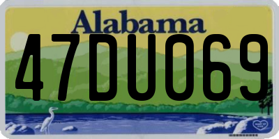 AL license plate 47DU069