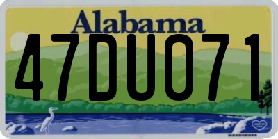 AL license plate 47DU071
