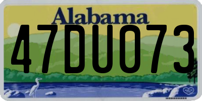 AL license plate 47DU073