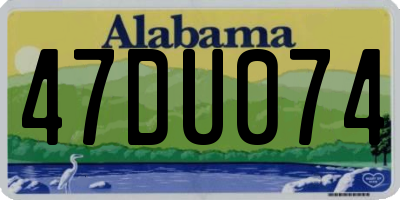 AL license plate 47DU074