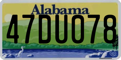 AL license plate 47DU078