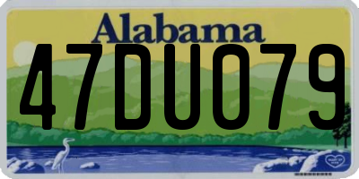 AL license plate 47DU079
