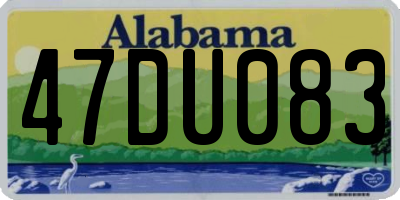 AL license plate 47DU083