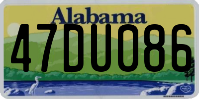AL license plate 47DU086