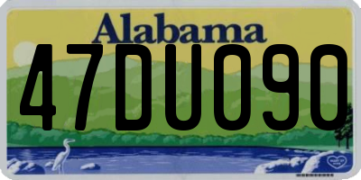 AL license plate 47DU090