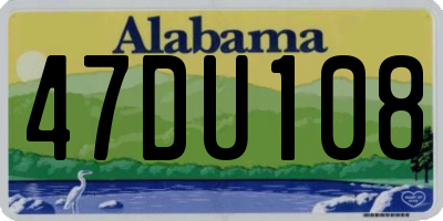 AL license plate 47DU108