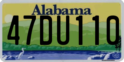 AL license plate 47DU110