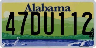 AL license plate 47DU112