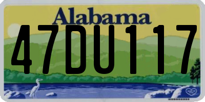 AL license plate 47DU117