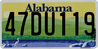 AL license plate 47DU119