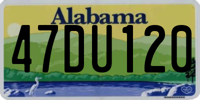 AL license plate 47DU120