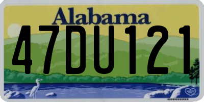 AL license plate 47DU121
