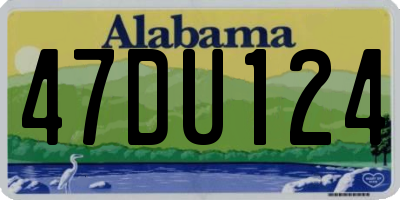 AL license plate 47DU124
