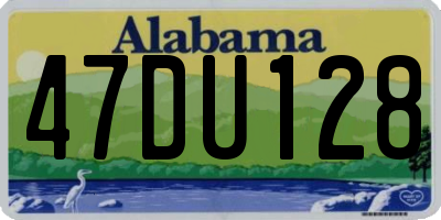 AL license plate 47DU128