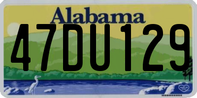 AL license plate 47DU129