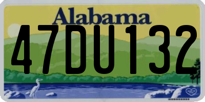 AL license plate 47DU132