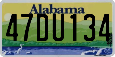 AL license plate 47DU134