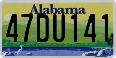 AL license plate 47DU141