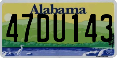 AL license plate 47DU143