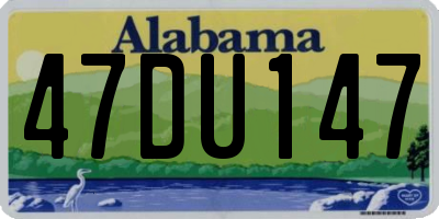 AL license plate 47DU147