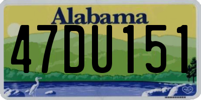 AL license plate 47DU151