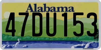 AL license plate 47DU153