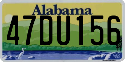 AL license plate 47DU156
