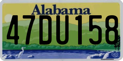 AL license plate 47DU158