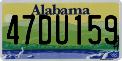 AL license plate 47DU159