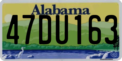 AL license plate 47DU163