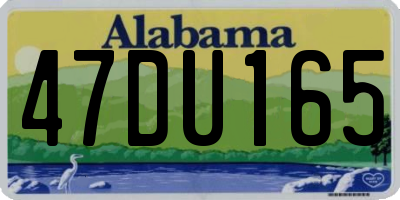 AL license plate 47DU165