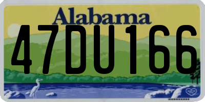 AL license plate 47DU166