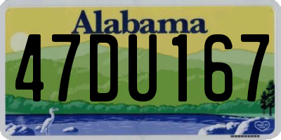 AL license plate 47DU167